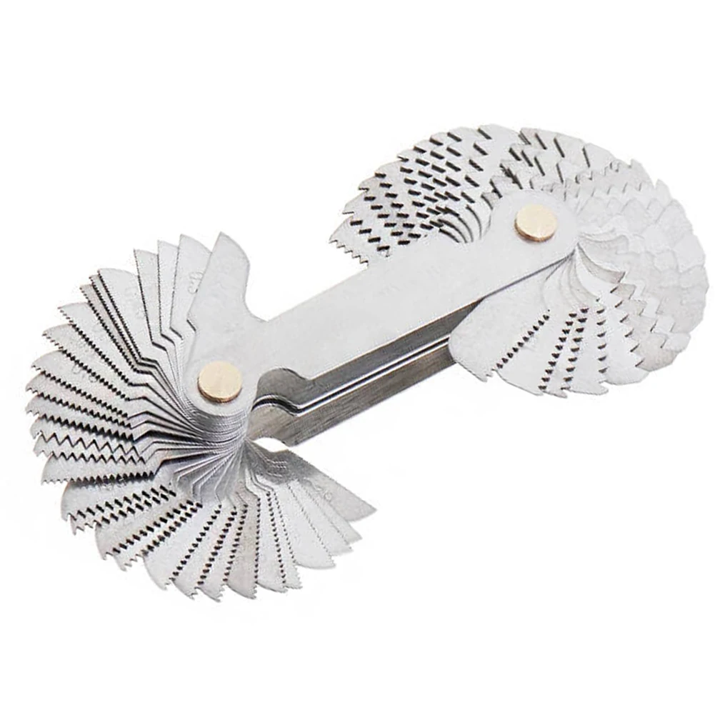 

58PCS Thread Pitch Cutting Gauge Tool Set Metric Inch Thread Plug Gauge Gear Tooth Screw Pitch Gauges Measuring Tool