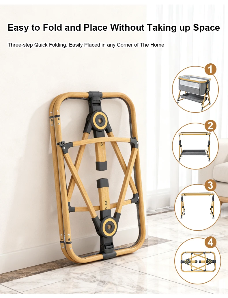 Baby Crib 3 in 1 Baby bed Portable Foldable Adjustable Height Rotatable Wheels Shaker Bassinet With Mosquito Net for Newborn Seafbb724ad06439a9fec516f1a7aa868W