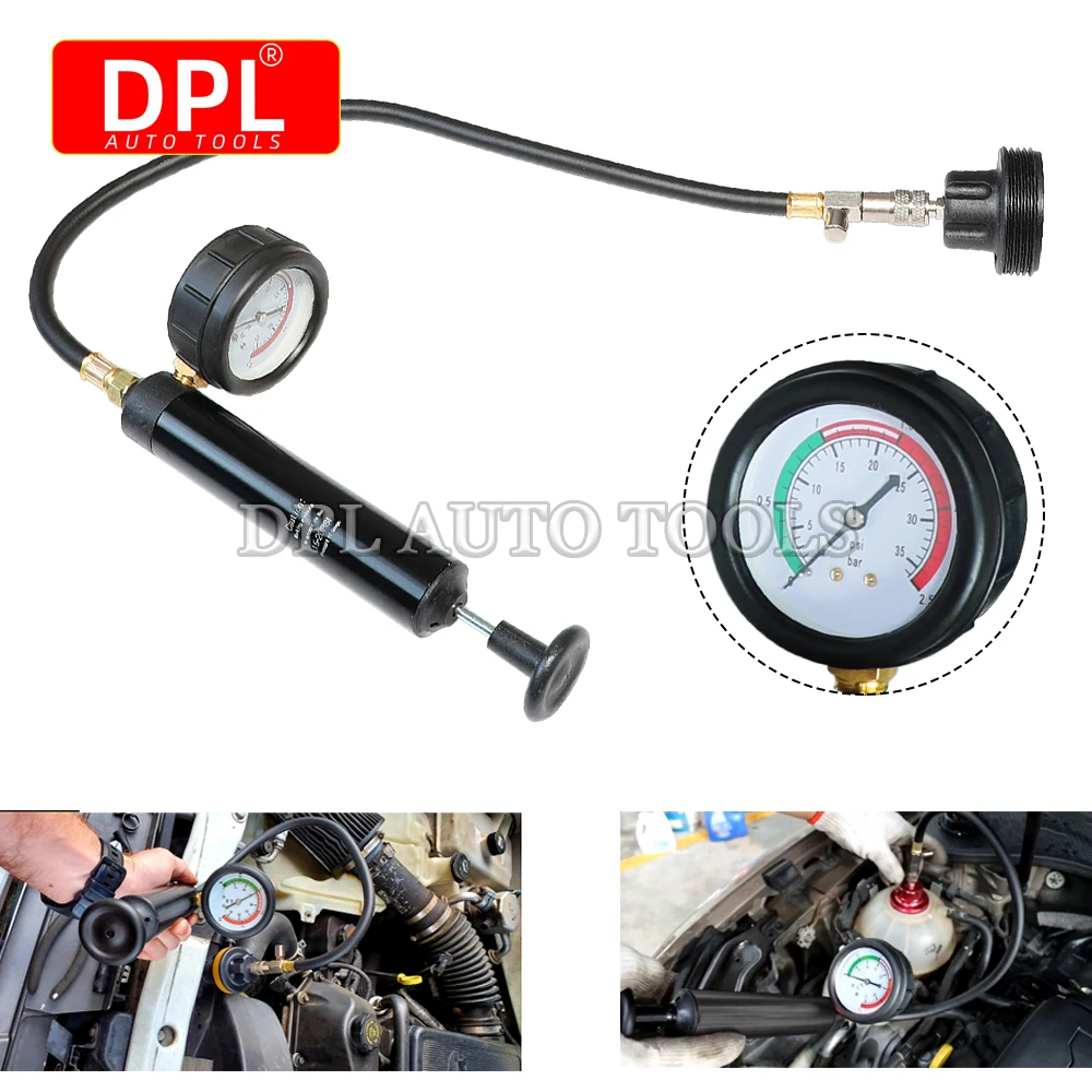 Universal Automotive Radiator Pressure Tester Kit 14PCS Car Leak Detector tool Auto Cooling System Coolant Vacuum Purge full set radiator pressure tester kit