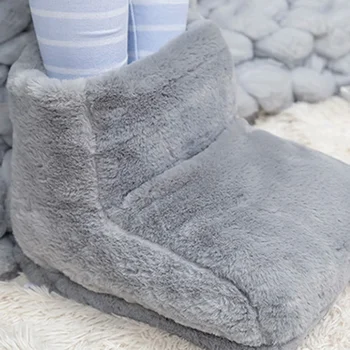 USB Electric Heater Foot Warmer Heated Comfort Fleece Suede Cushion Couple Warm Foot Cover Feet Heating Pads For Home Sleeping 4