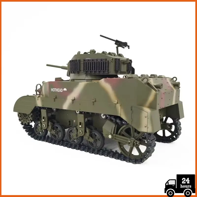 New Warehouse Soldier US Stuart M5A1 RC Tank Military Simulation Tank Model Assembly G2080 Toy Adult Boy Toy  COOLBANK MODEL 2