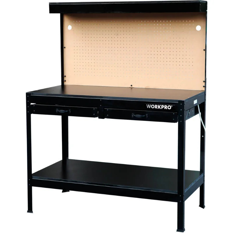 

WORKPRO Multi Purpose 48in Workbench with Work Light 23.75 X 47.25 X 61.50 Inches Home Organization and Storage