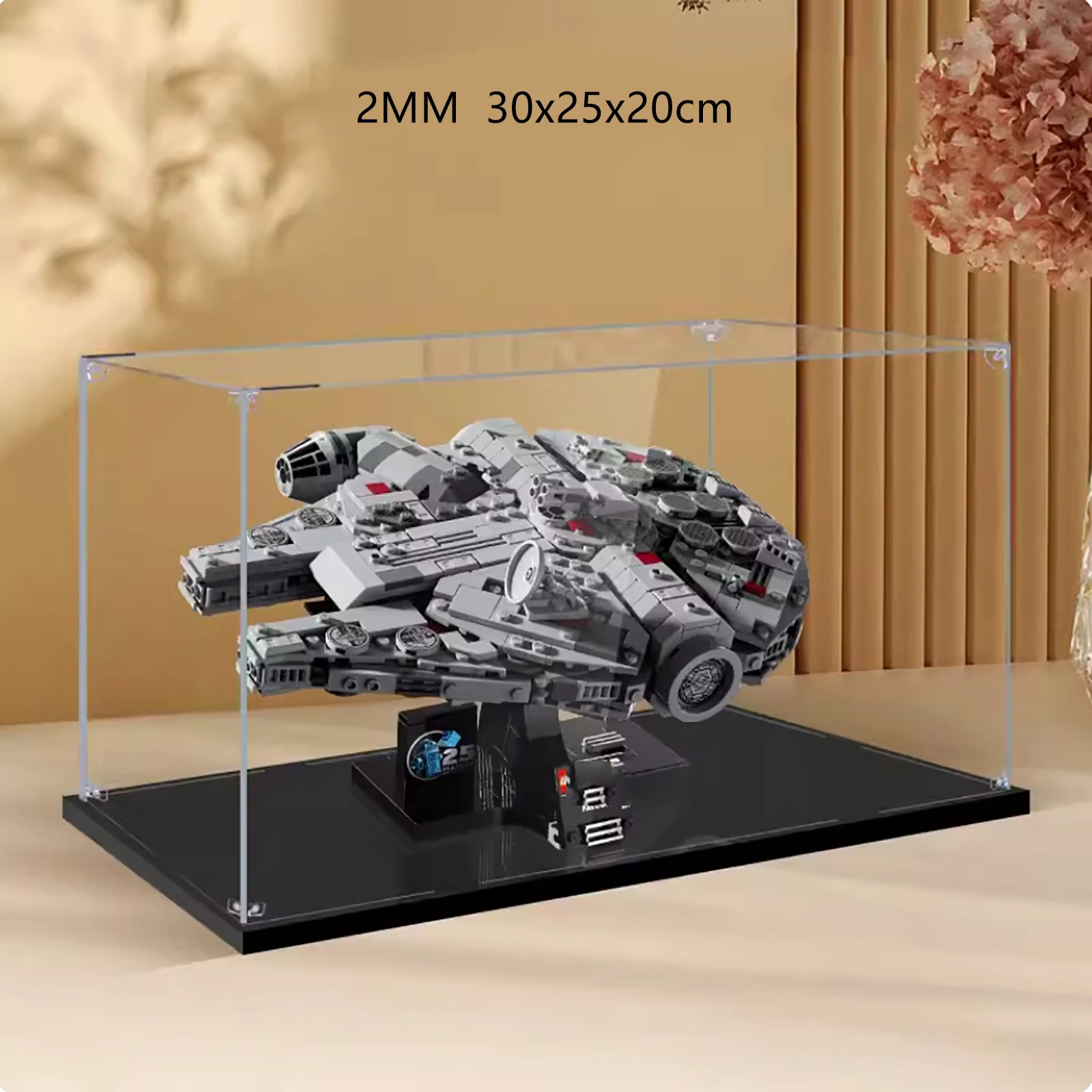 

Акриловая витрина для модели Lego 75375 Millennium Falcon, Пылезащитная витрина, прозрачная коробка, коробка для хранения (только фотография, без модели)