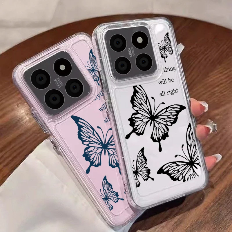 Elegant Hollowed Out Butterfly Clear Phone Case
