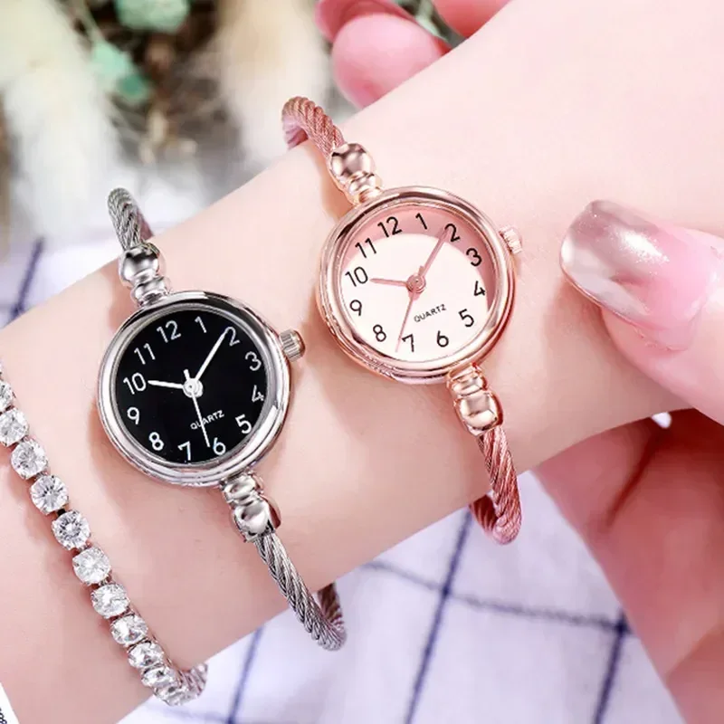 Female Watches Women Bracelet Watch Small Gold Bangle  Stainless Steel Retro Ladies Quartz Wristwatches Clock Dress Montre Femme 2