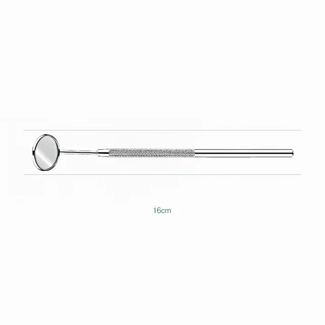 Miroir buccal de laboratoire dentaire en acier inoxydable, 16cm, outil de soins d'hygiène buccale, clinique de dentiste détachable, miroir d'inspection de blanchiment des dents 4