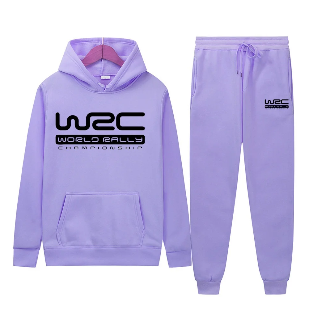 남녀공용 양털 맨투맨 후드 바지, 월드 랠리 챔피언십 WRC 남성 운동복 운동복, 유니섹스 앙상블 옴므, 2 개 세트