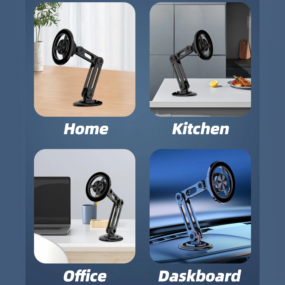 360Degree Magnetic Car Phone Holder for MagSafe Mount stand for iPhone 14 13 12 Samsung Foldable Car Phone Magnet Holder bracket