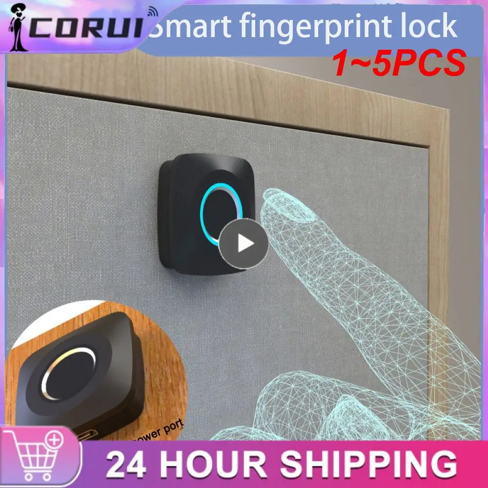 

1~5PCS Corui Smart Fingerprint Lock Cabinet Locks Biometric Keyless For Furniture Drawer Cabinet Wardrobe Home Security Anti