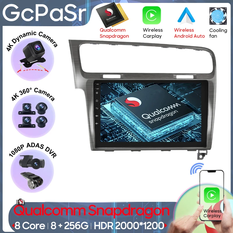 

Qualcomm Snapdragon Car Radio For Volkswagen Golf 7 2012 - 2020 Navigation GPS Android Stereo Head Multimedia Player No 2din DVD