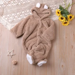 Autumn Cartoon Style Long Sleeve Toddler Romper Jumpsuit - 9-12M (BA019 khaki)