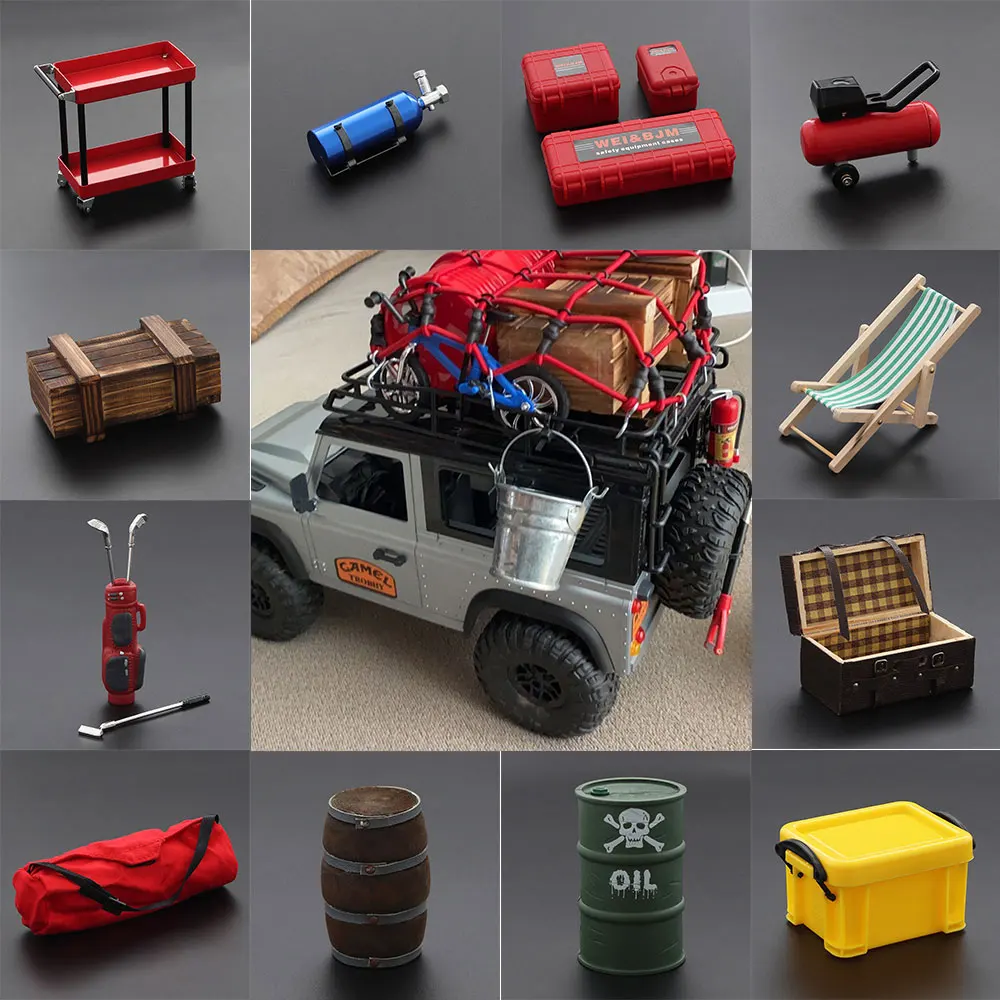 RC Car Scene Simulated Decorations Tool Accessories for 1/10 Crawler  TRX4 TRX6 Axial SCX10 90046 AXI03007 Capra YK4102