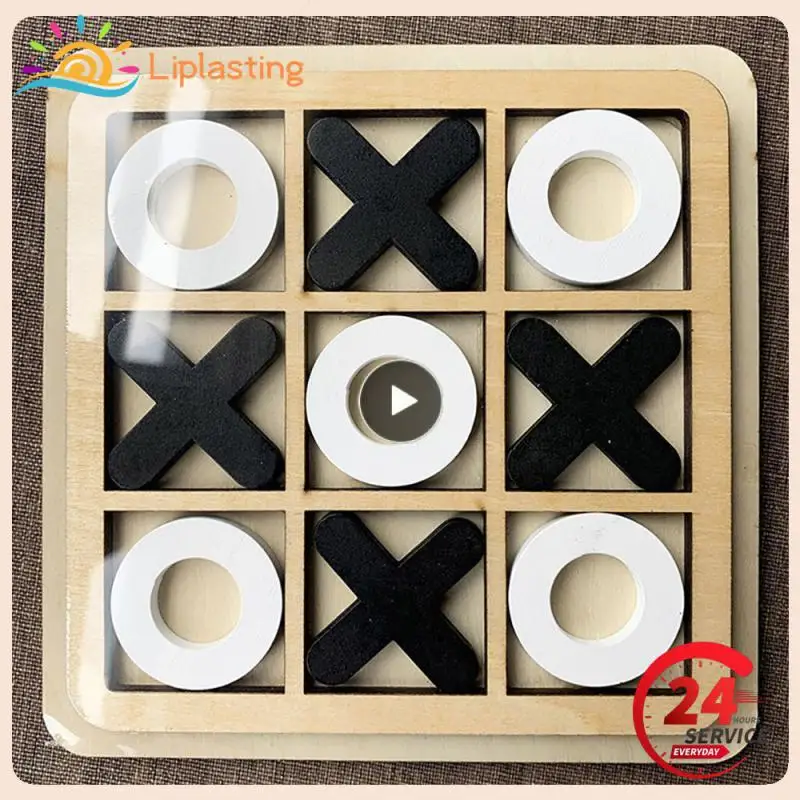 

Wooden XO Chess Board Game Toy Parent-Child Interaction Classic Leisure Board Puzzle Game Early Educational Toys for Kids