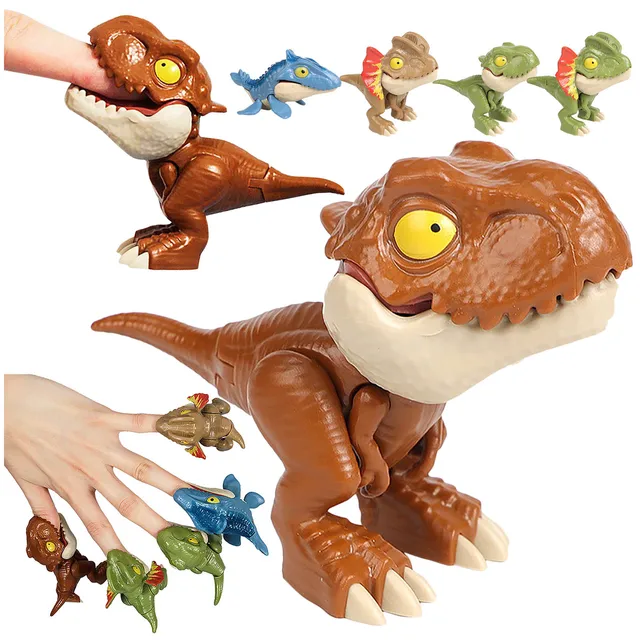 1pcs Finger Dinosaur Toy Tricky Tyrannosaurus Model Dinosaur Fidget Toy Interactive Biting Hand Creative Dinosaur Children Gifts 1