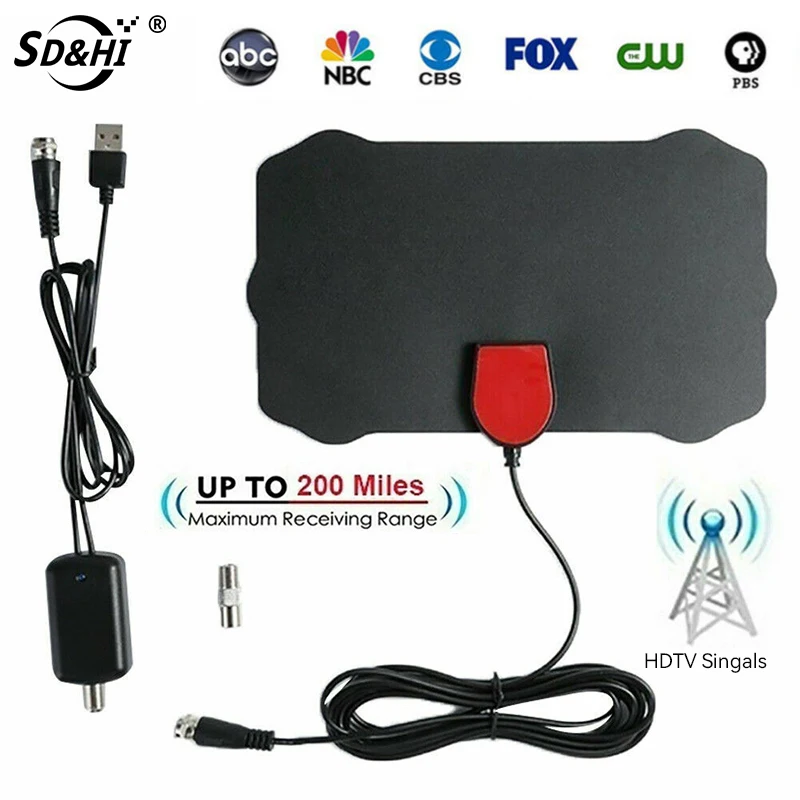 

5000 Mile Range HDTV Antenna 4K HD Indoor Digital TV Aerial Signal Amplifier