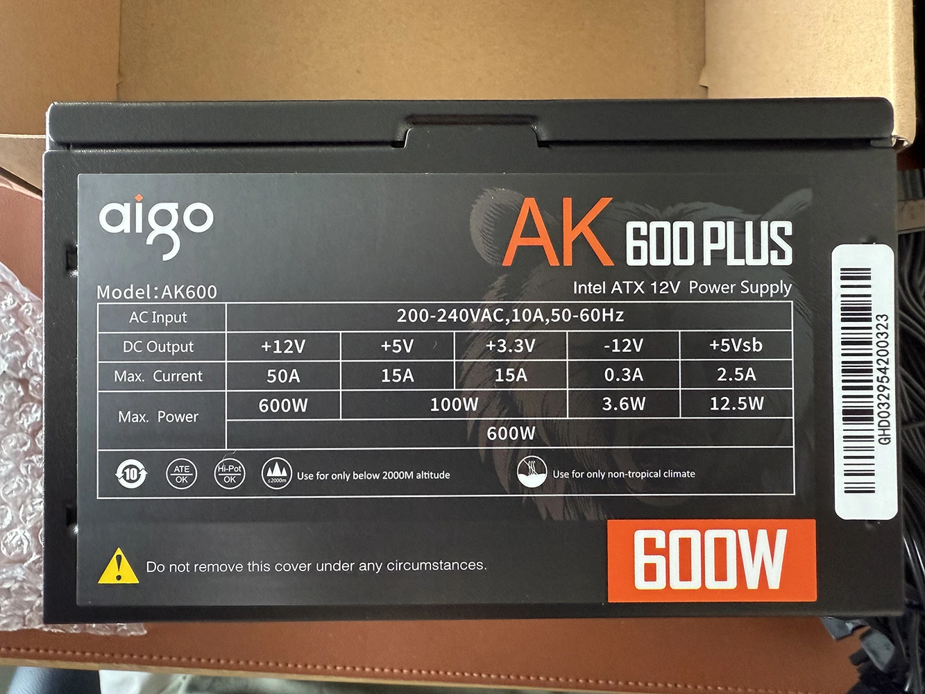 Aigo AK PC PSU Power Supply Unit 500W 600W 700W 800W 1000W Gaming 120mm RGB Fan 220V ATX Desktop computer Power Supply for BTC 13 Seafc99e43e07478ebda35aa9a3c8f007M