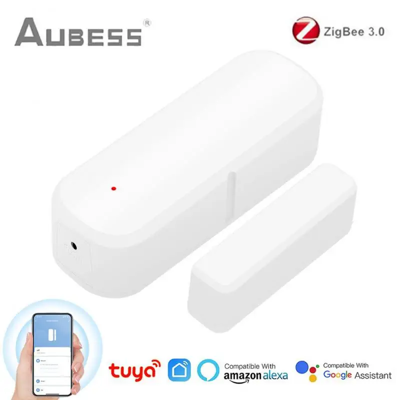 AUBESS Tuya Zigbee Smart Door Sensor Door Open Closed Detectors Smart Home Security Protect Alarm System Life APP Control