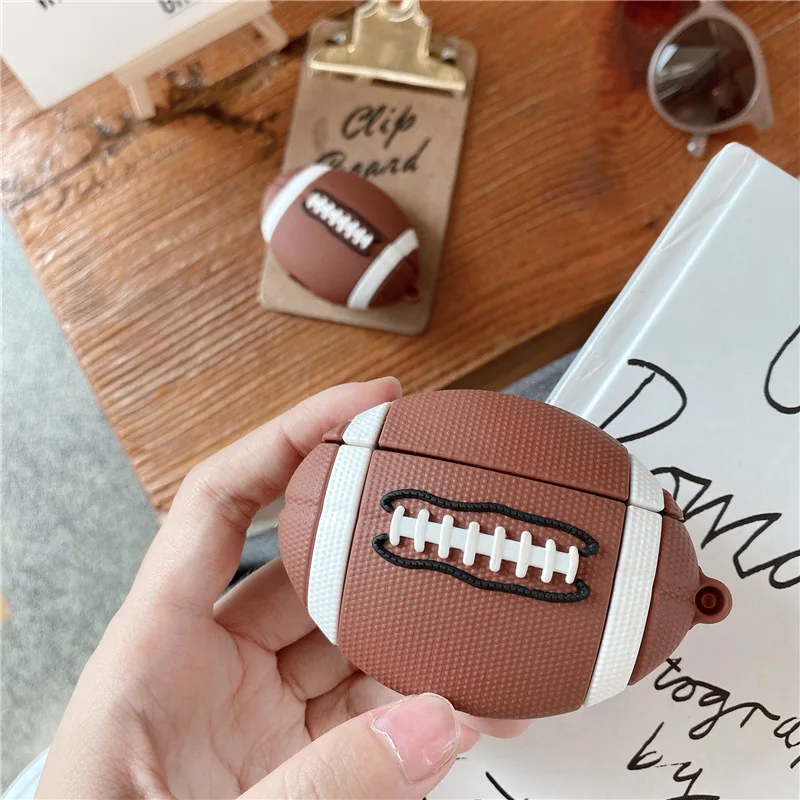 

American Football Case for AirPods Pro2 Airpod Pro 1 2 3 Bluetooth Earbuds Protective Earphone Case Cover