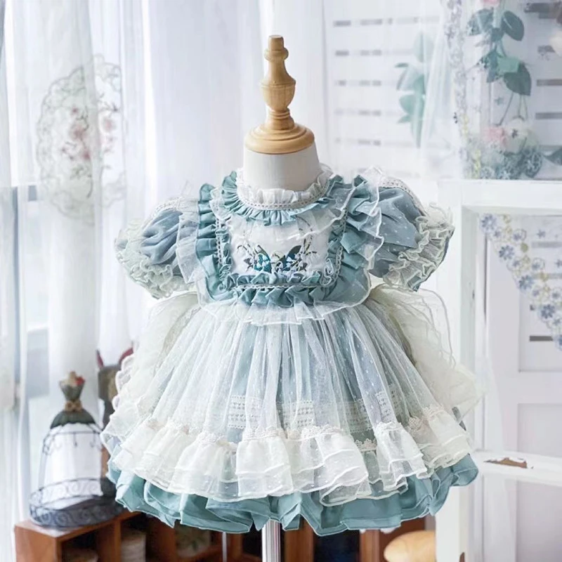 Winter Thicker Lolita Dress Girls Kids 1Y Birthday Dress New Year Long Sleeve Cute Lolita Doll Teen For Girls