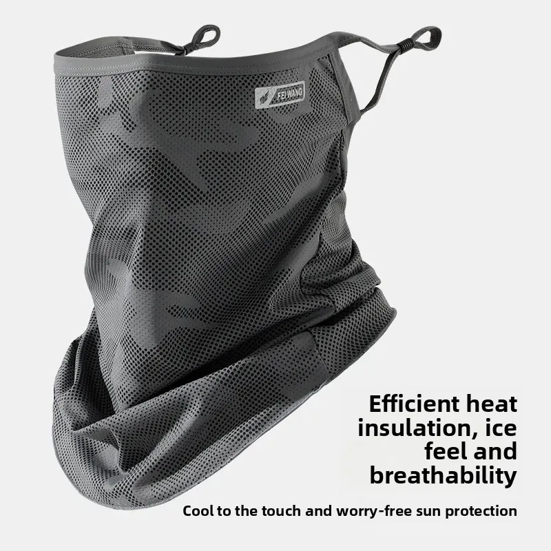 Anti-UV Cycling Mask Sunscreen Face Cover Breathable Ice Silk Face Scarf Men Women Outdoor Sports Fishing Hiking Cooling Mask