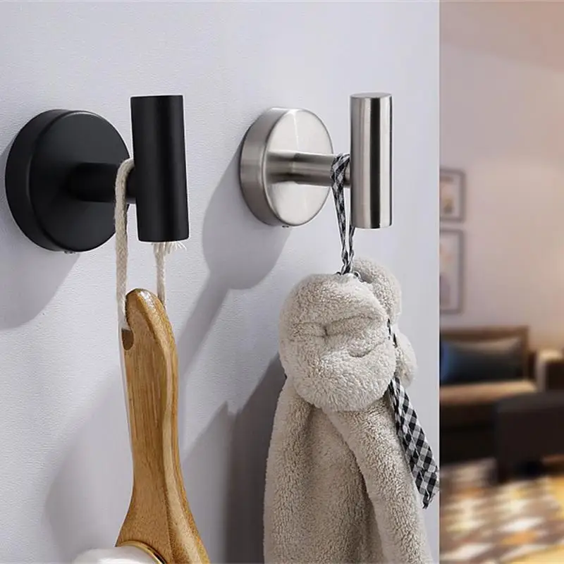 1/2Pcs Stainless Steel Silver Bathroom Hardware Set Towel Rack Toilet Paper Holder Towel Bar Hook Bathroom Accessories