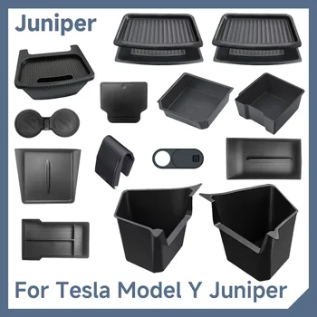 For Tesla Model Y Juniper 2025 2026 Storage Box Set Center Console Trunk Seat Storage Box For Tesla Model Y Juniper Accessories 1