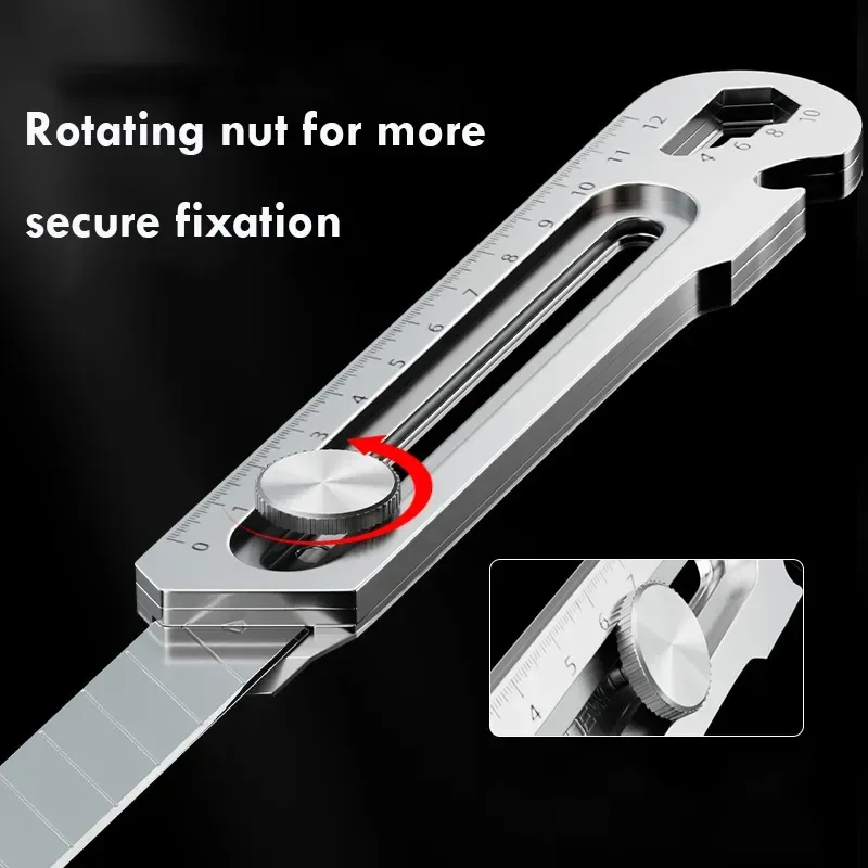 Box Cutter Utility Knife Box Cutter 6 In 1 Mutipurpose Stainless Steel Retractable Heavy Duty Waterproof Snap off Cutter Knife