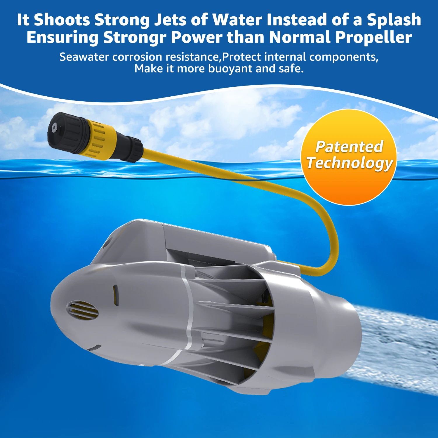Kedean Underwater Thruster Motor for Kayak Boats Accessories Electric Fins Propeller Stand Up Paddle SUP Surf Fishing Motor