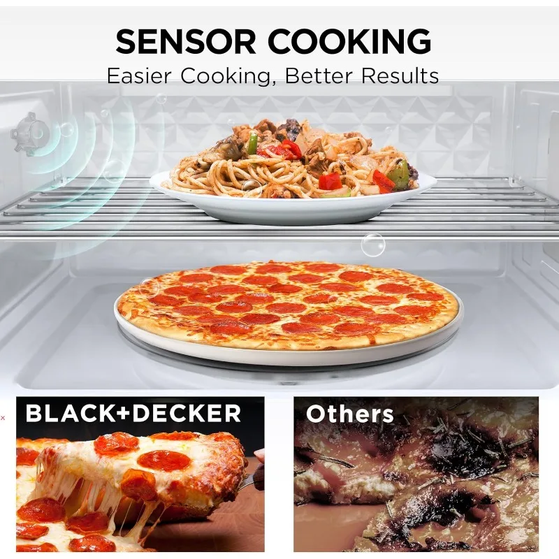 BLACK+DECKER EM044KB19 Over The Range Microwave Oven with One Touch, 1000 Watts, 400 CFM and Sensor Cooking, OTR 1.9 Cu.ft 4