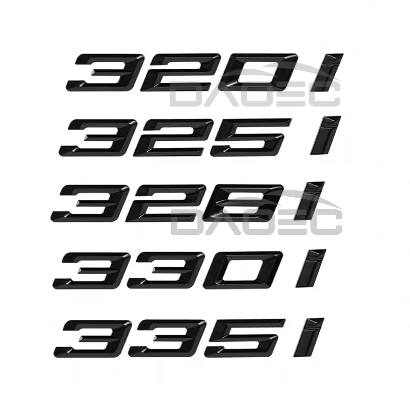 Car Trunk Sticker 3D ABS Trunk Letters Logo Badge Emblem Decal For BMW 3 Series 320i 325i 328i 330i 335i E46 E90 E91 F30 F31 F34 G20