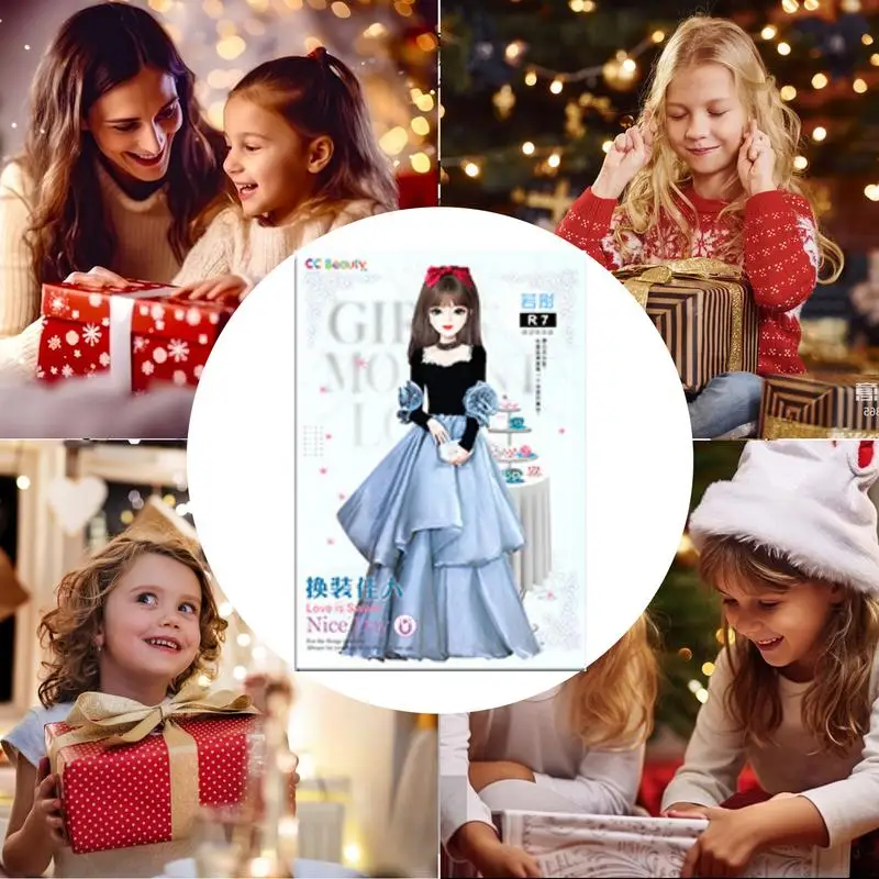 Magnetic Doll Dress Up Kits Costume Dress Magnetic Princess Paper Dolls Cutouts Magnet Clothes Puzzles Creative Fashion Up