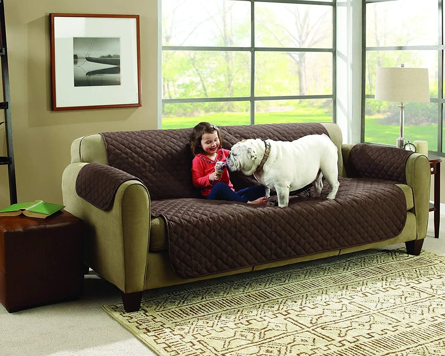 Sofa Cushion Couch Coat Waterproof Wear-resistant Pet 3 Pieces Set of Anti-bite Blanket 5