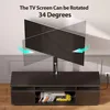 TV Stand with Mount and Power Outlet 51.2", Swivel TV Stand Mount for 32/45/55/60/65/70 inch TVs, Height Adjustable Modern 4