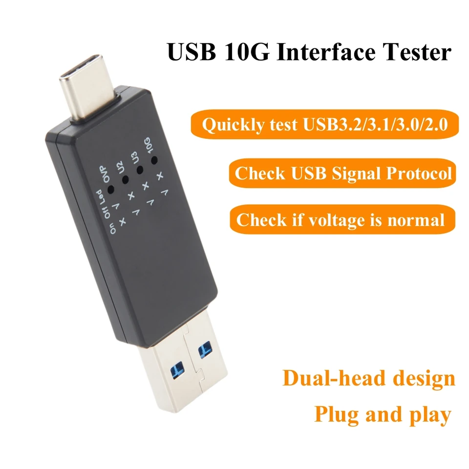 USB 10G Tester Transmission Speed Voltage Testing Tool USB Type C