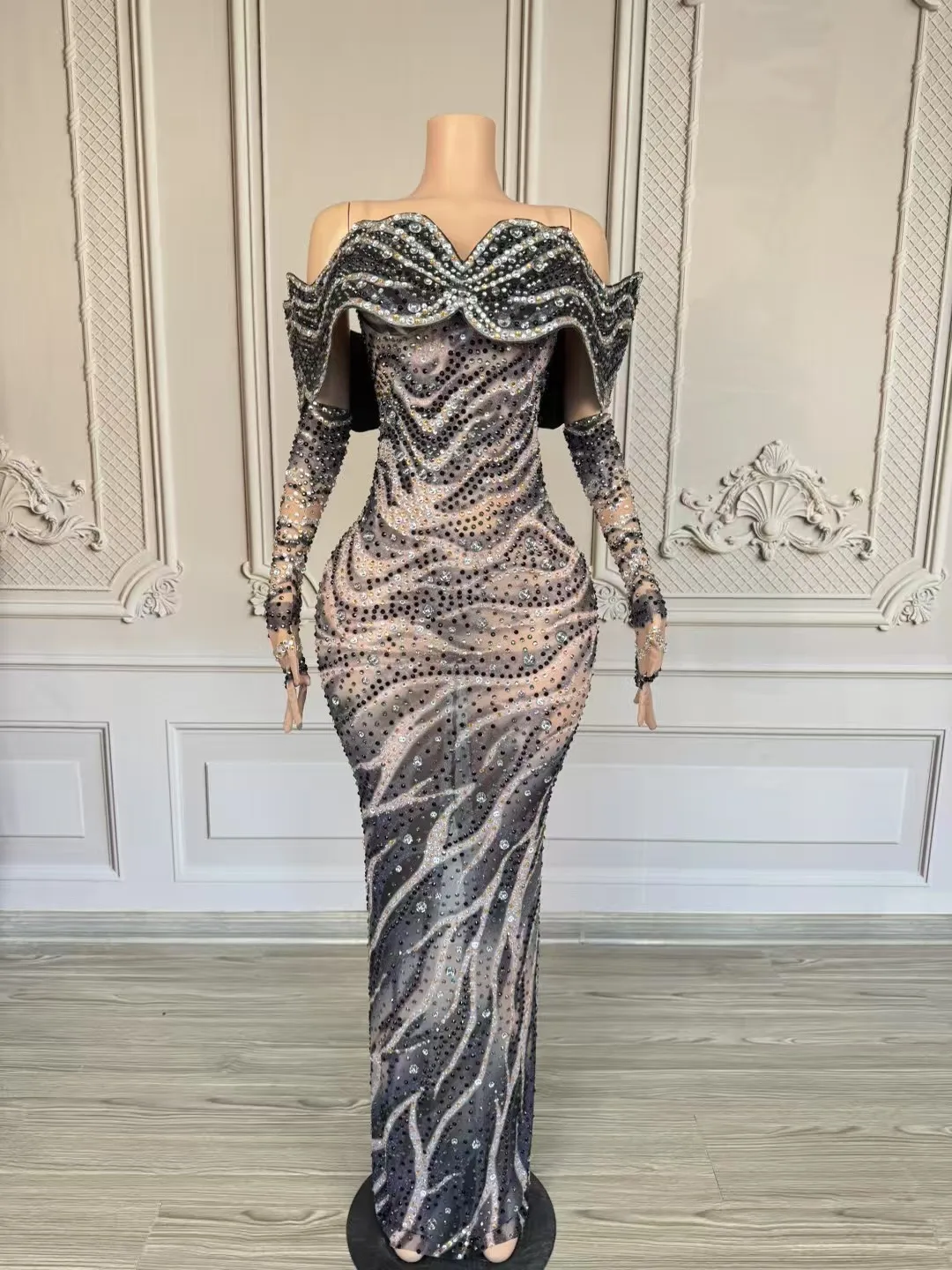 birthday bling dress Dulzura Bling Glitter Women Halter Maxi Dress V Neck Backless Long Dre