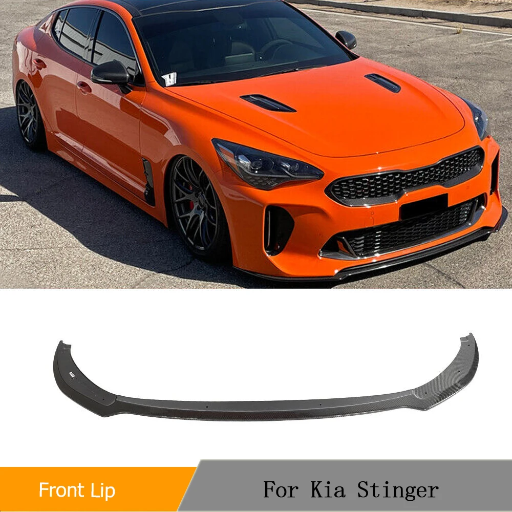 

Carbon Fiber Car Front Bumper Chin Lip Spoiler For KIA Stinger GT EX Hatchback 4-Door 2018-2022 Front Lip Spoiler Guard