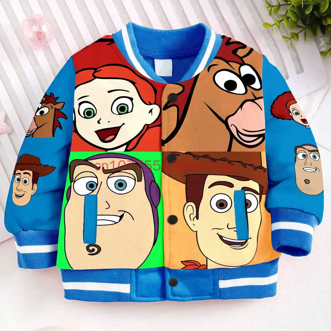Cartoon Toy Story Baseball Jacket Printed Spring/Summer Boys Girls Casual Comfort Chunky Cardigan Kids Fashion Baseball Jacket