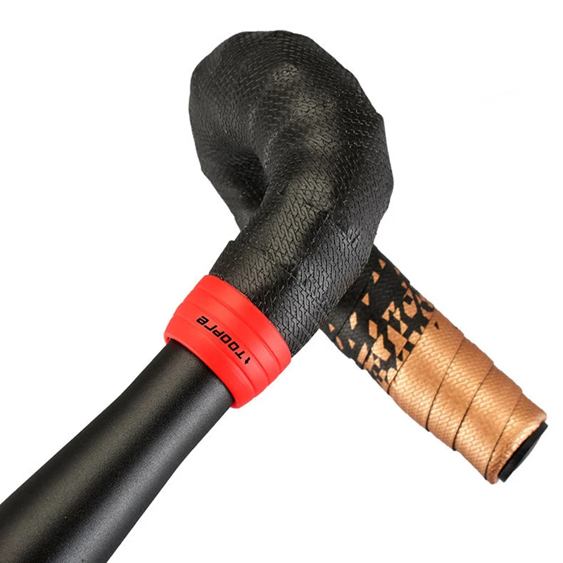 Bike Handlebar Tape TOOPRE 1 Pair Bicycle Handlebar Tape Fixing Loops Road Bike Handle Grip Wrap Holding Silicone Rings Cycling Fixed Sleeve Collar