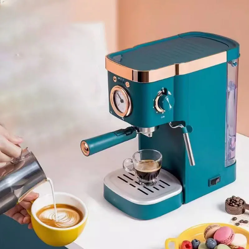 Espresso 20bar Coffee Machine Semi Automatic Cafe Powder Cappuccino Electric Coffee Maker DL-KF5400 220V 1.2L 3