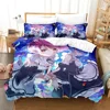 Anime Re Zero Bedding Emilia Rem Set Duvet Cover Bedroom Comforter Covers Single Twin King ​Size Quilt Cover Home Textile 2/3PCS 6