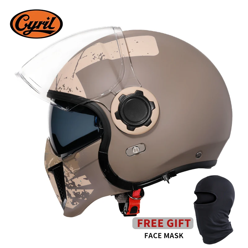 Motorrad Halbhelm Retro Style - ECE Geprüft Für Roller, Moped & Cruiser In Gold