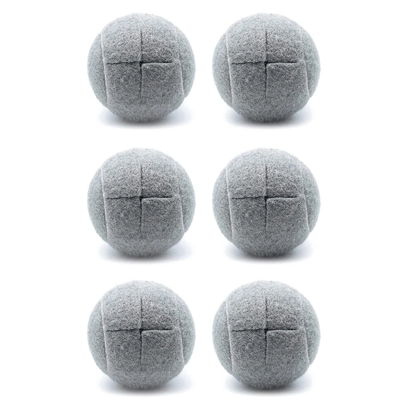 

6 PCS Precut Walker Tennis Ball For Furniture Legs And Floor Protection, Heavy Duty Long Lasting Felt Pad Covering,Grey