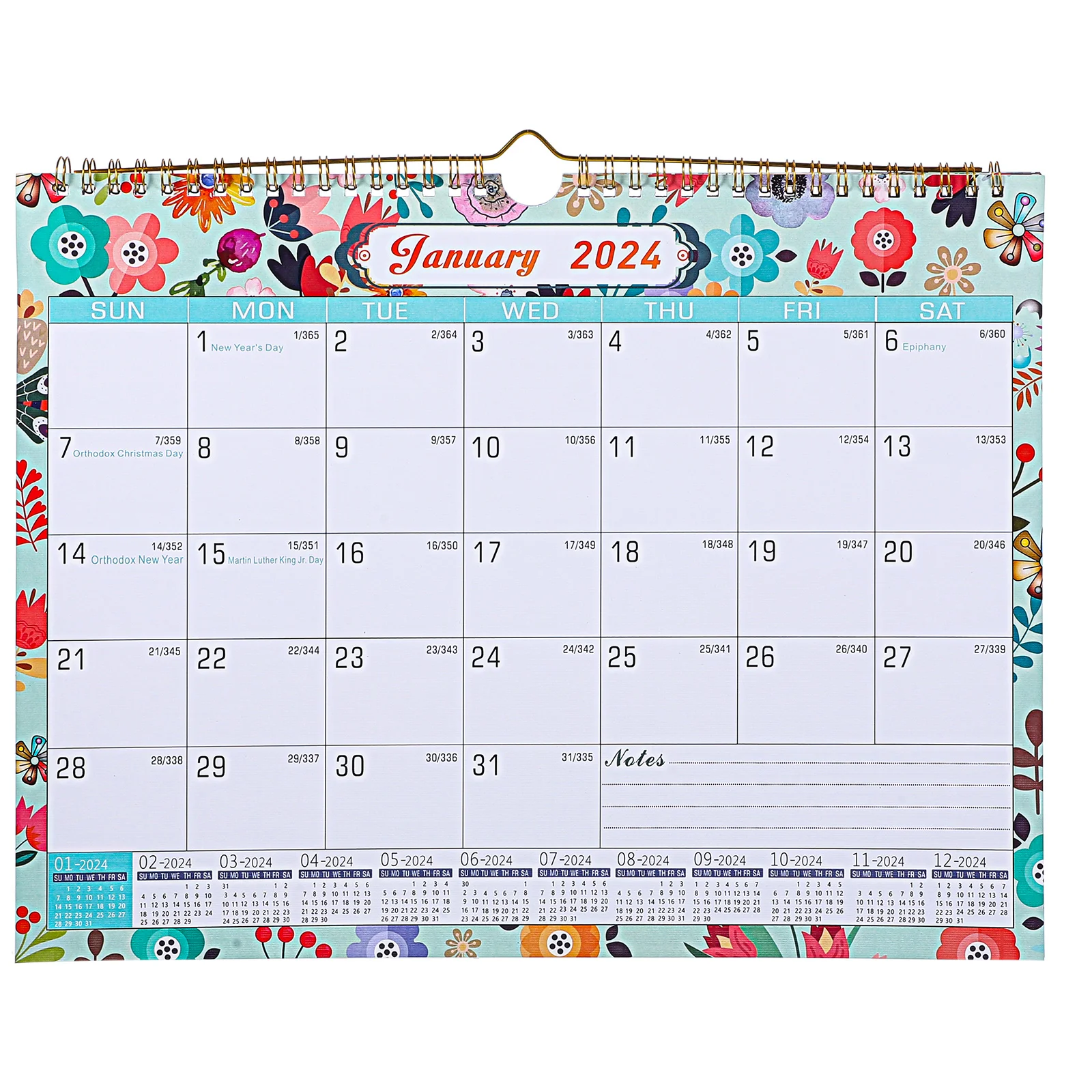 

2024 Calendar Office Calendar Hanging Home Holiday Monthly 2023 2024wall