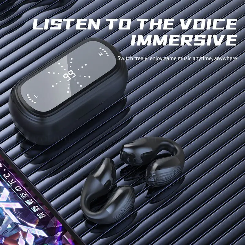 Bone Conduction Bluetooth Fones de Ouvido Aberto Fone de Ouvido sem Fio com Microfone Fone de Ouvido Esportivo para Android e Iphone - Image 5