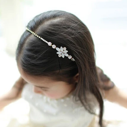 Pretty Baby Girls White Snowflake Beaded Hair Band Headband Fashion Diamante Accassorize Hair Jewelry Party Flower Girls jewelry accessories hair accessory hair headdress