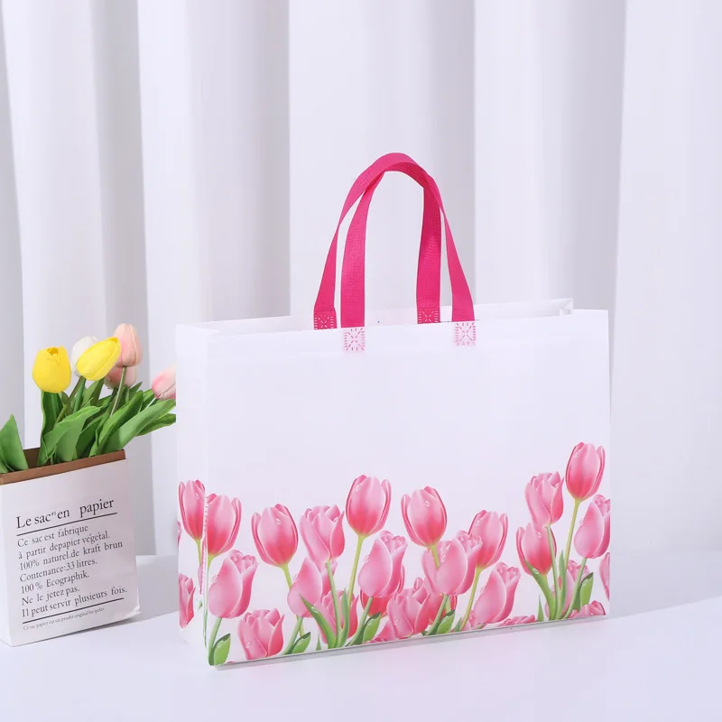 StoBag 25pcs Wholesale Non-woven Shopping Bags Tote Fabric Clothes Packing Portable Waterproof Storage Reusable Large Pouch Home 5