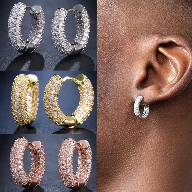 SilberDream Creole Rosa Zircon Bianco Orecchini Argento 925