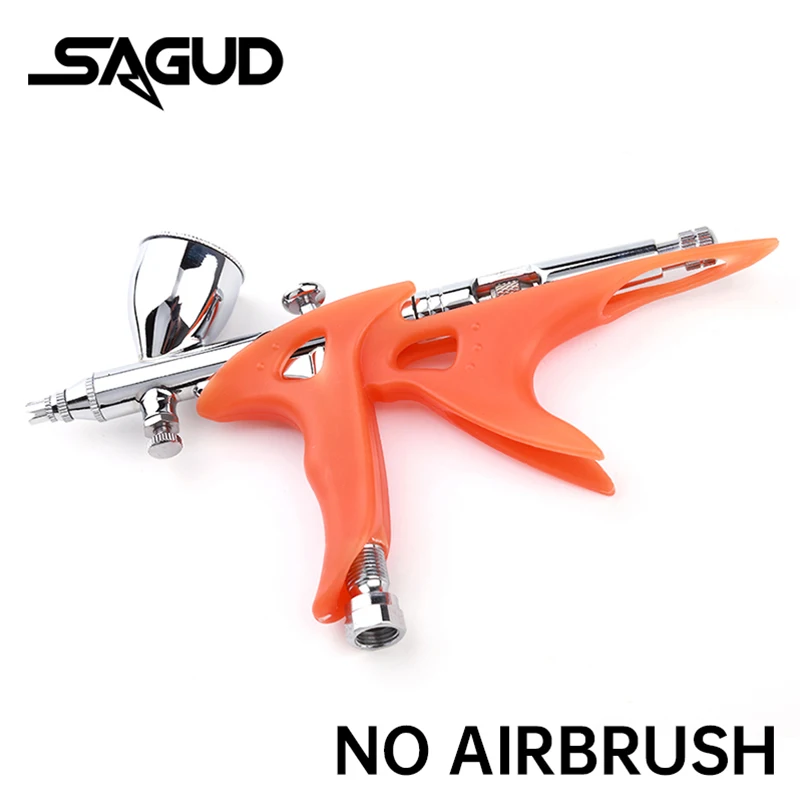 SAGUD 에어 브러시 홀더 액세서리 휴대용 플라스틱 에어 브러시 스탠드 듀얼 액션 에어 브러시 홀더 액세서리 용 블랙/그린/오렌지