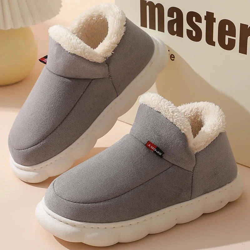 Comwarm Flauschige Winter Männer Schuhe 2024 Neue Plattform Pelz Männer Hausschuhe Haus Flache Baumwolle Schuhe Frauen Indoor Fuzzy Plüsch Schuhe männer – Detail 20