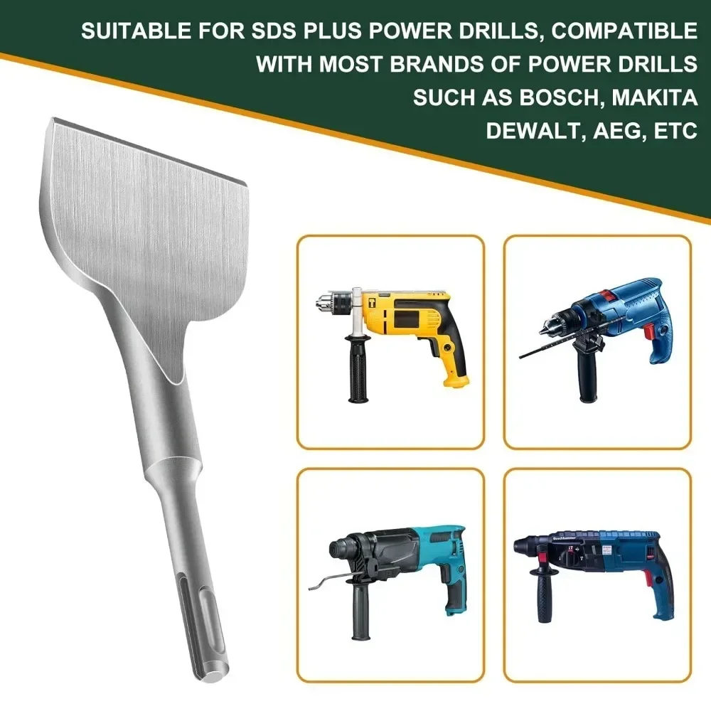 For 1 Pcs Rotary Hammer Drill Groove Flat Chisel Masonry Concrete Percussion Widening Drill Elbow (17x165x75 mm) 25°SDS PLUS 4